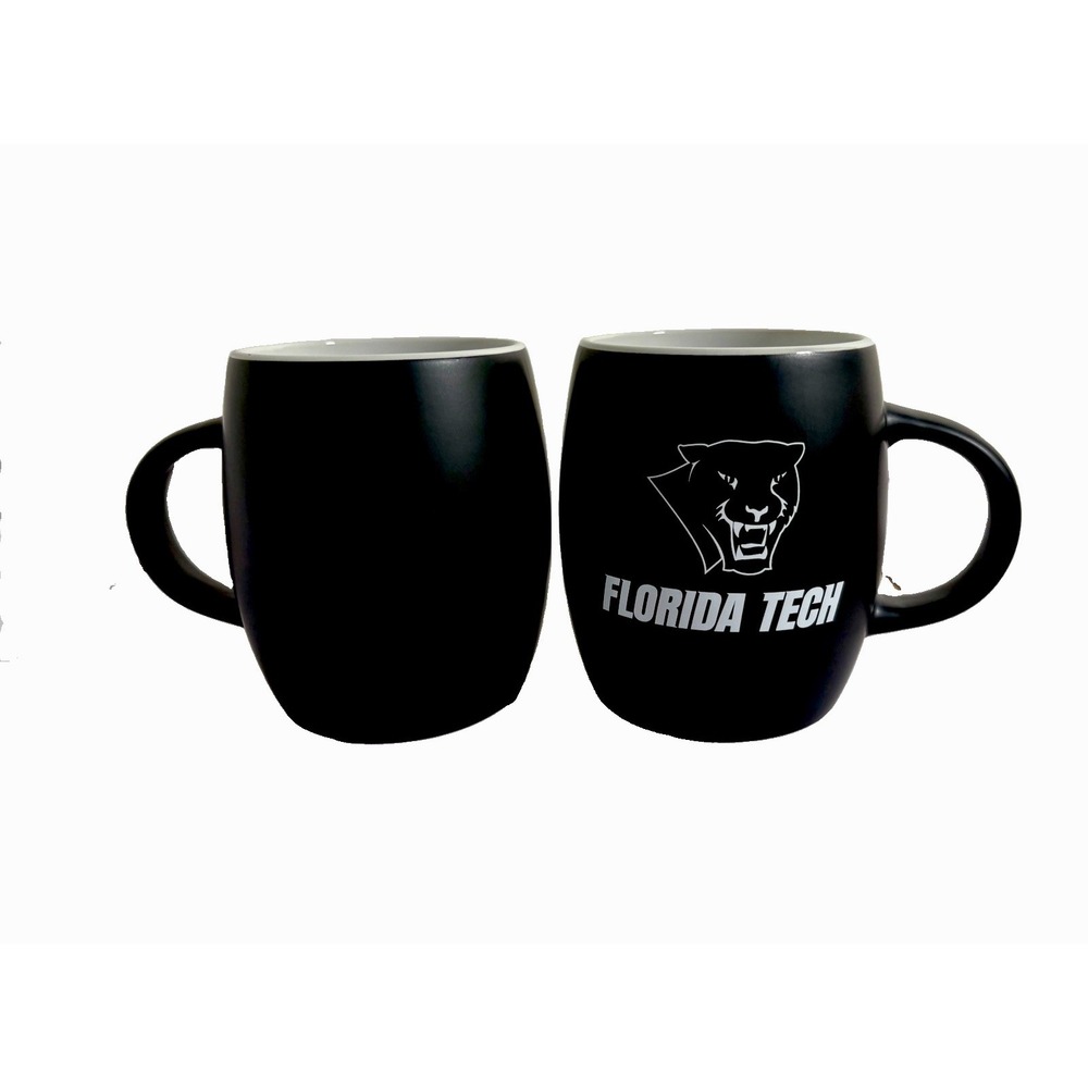 Florida Tech Panthers Robusto mugs Matte Black 12oz Capacity NEW Licensed Set 2